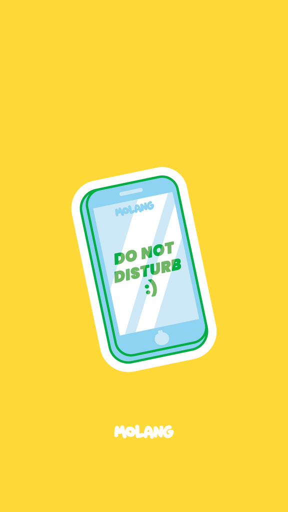 Molang kawaii background: do not disturb wallpaper for phone