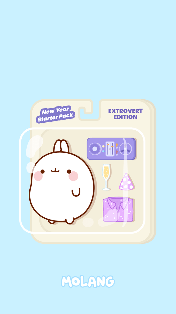 Molang kawaii background: Molang starter pack wallpaper for phone