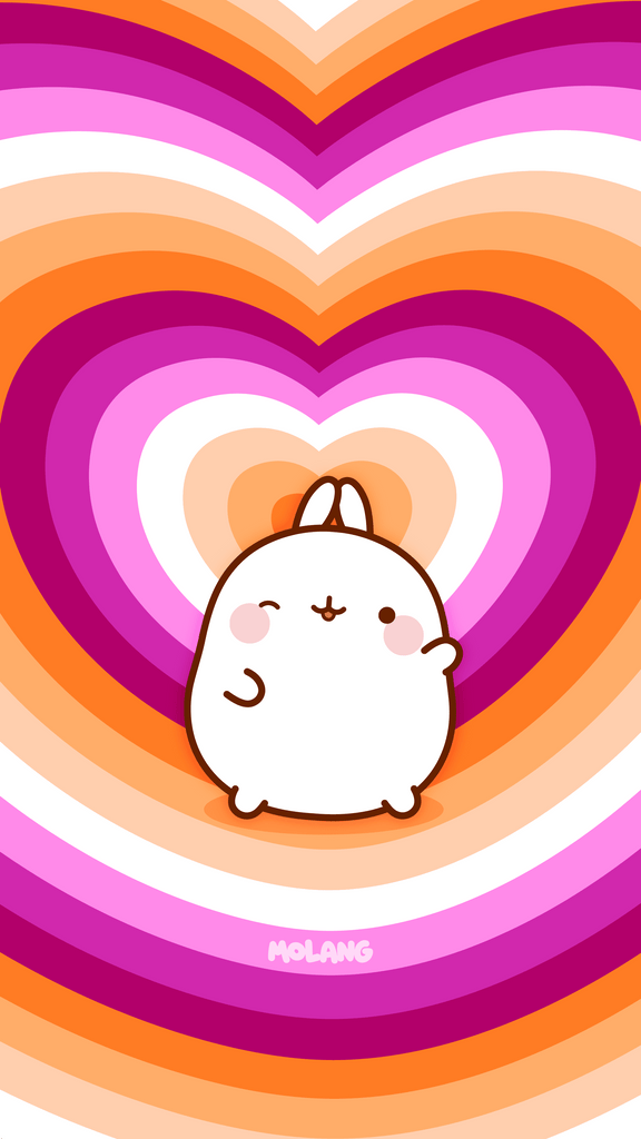 Molang kawaii background: 5th rainbow wallpaper for phone