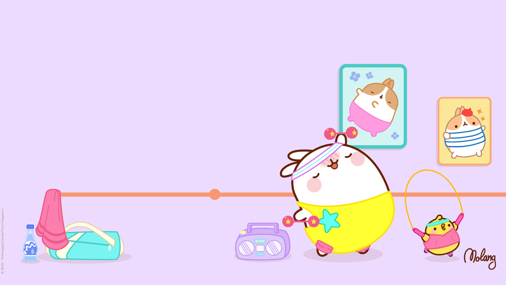 Molang kawaii background: dance wallpaper for desktop
