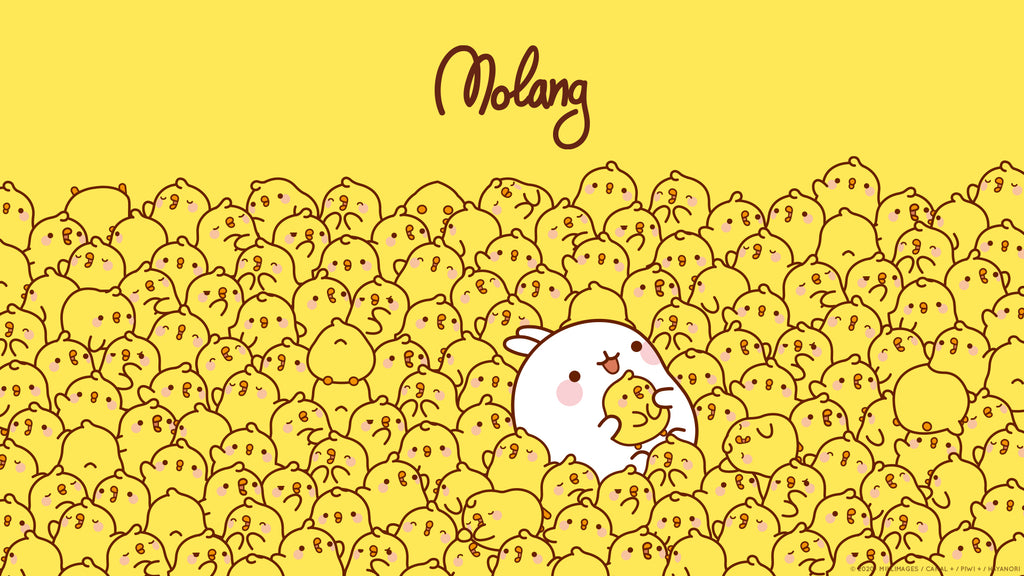 Molang kawaii background: funny wallpaper for desktop