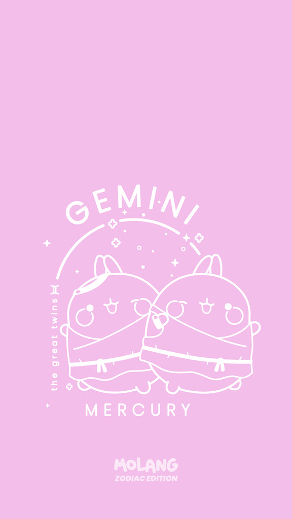 Molang kawaii background: gemini wallpaper for phone