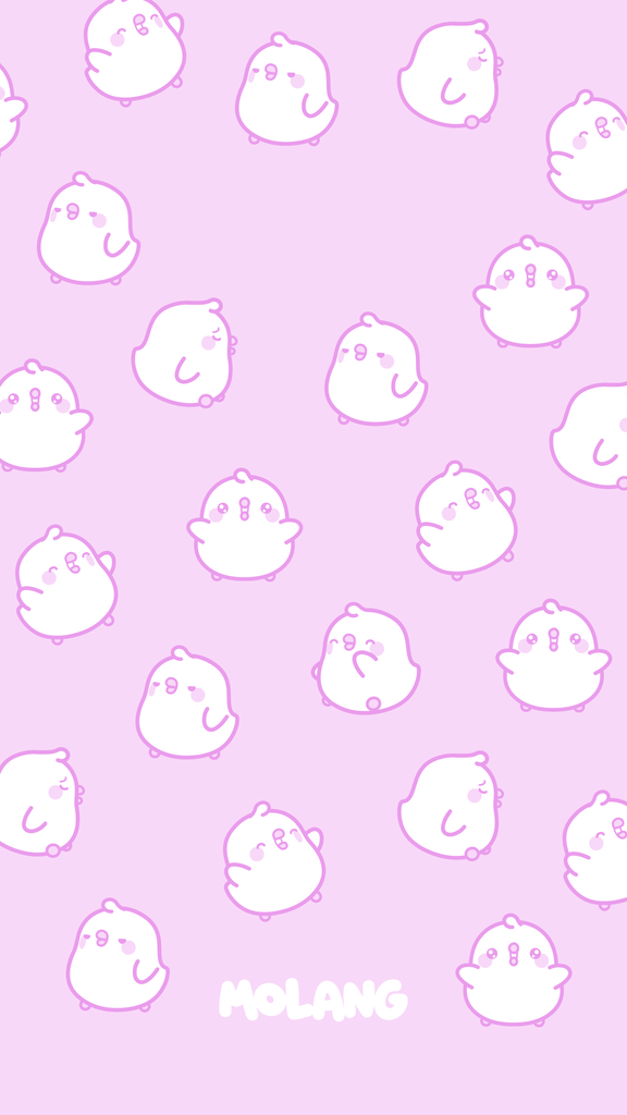 Molang kawaii background: Piu Piu wallpaper for phone