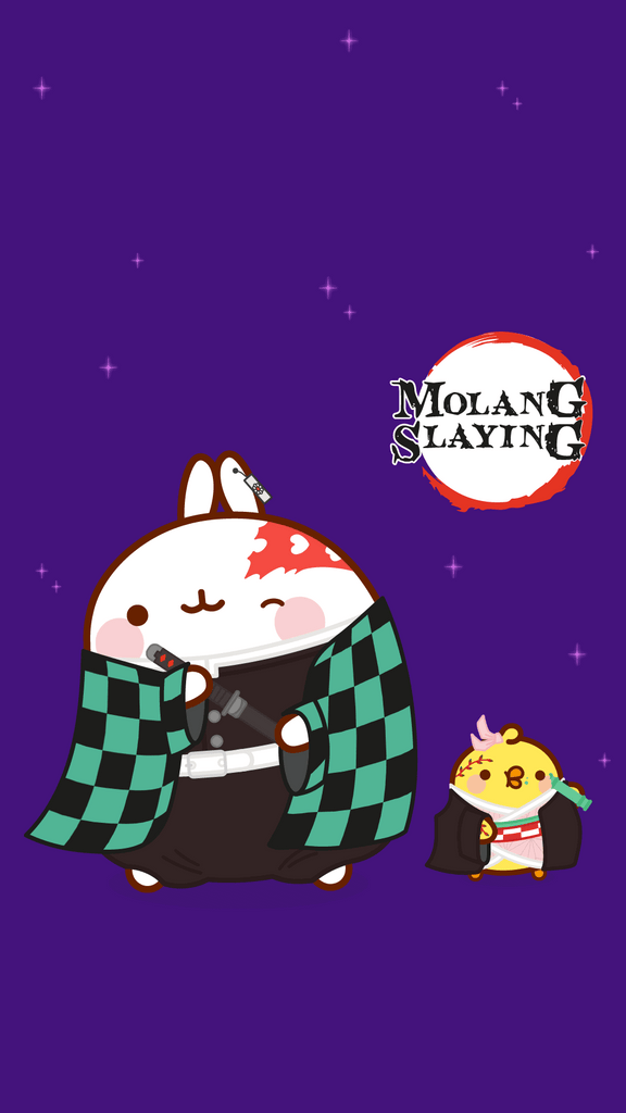 Molang kawaii background: Demon Slayer wallpaper for phone